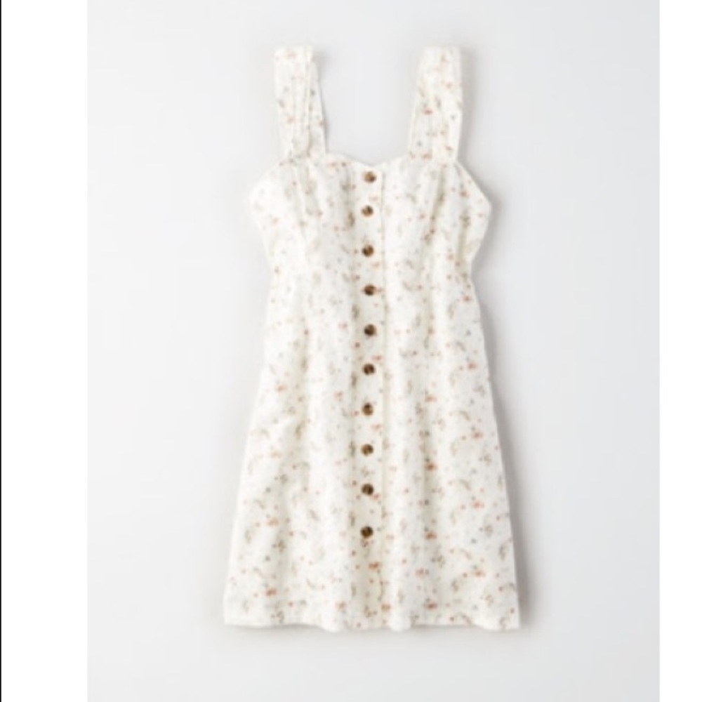 Button front mini dress